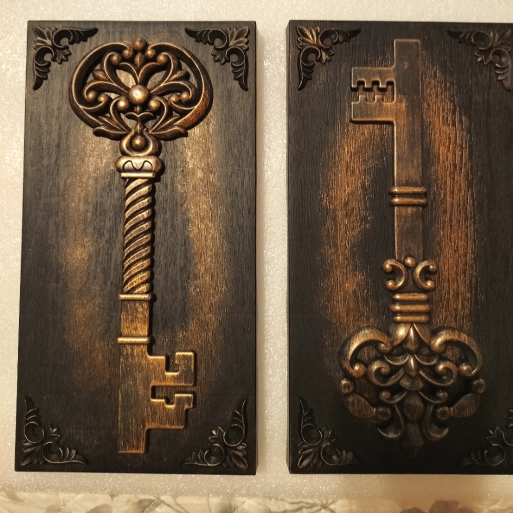 Vintage Style Decorative Key Plaques 1970's